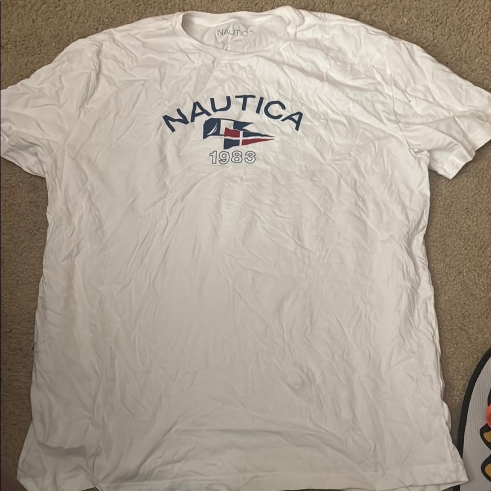 Nautica White 1983 Graphic Tee